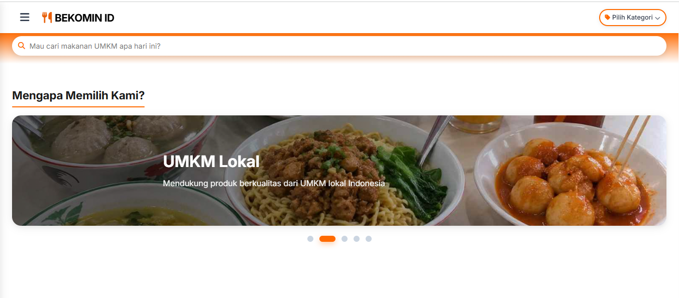 Website Sistem Rekomendasi UMKM Kuliner Bekasi Utara