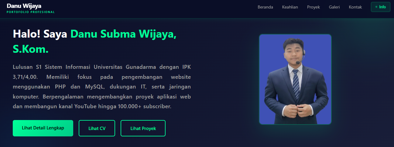 Personal Portfolio Website - Danu Wijaya