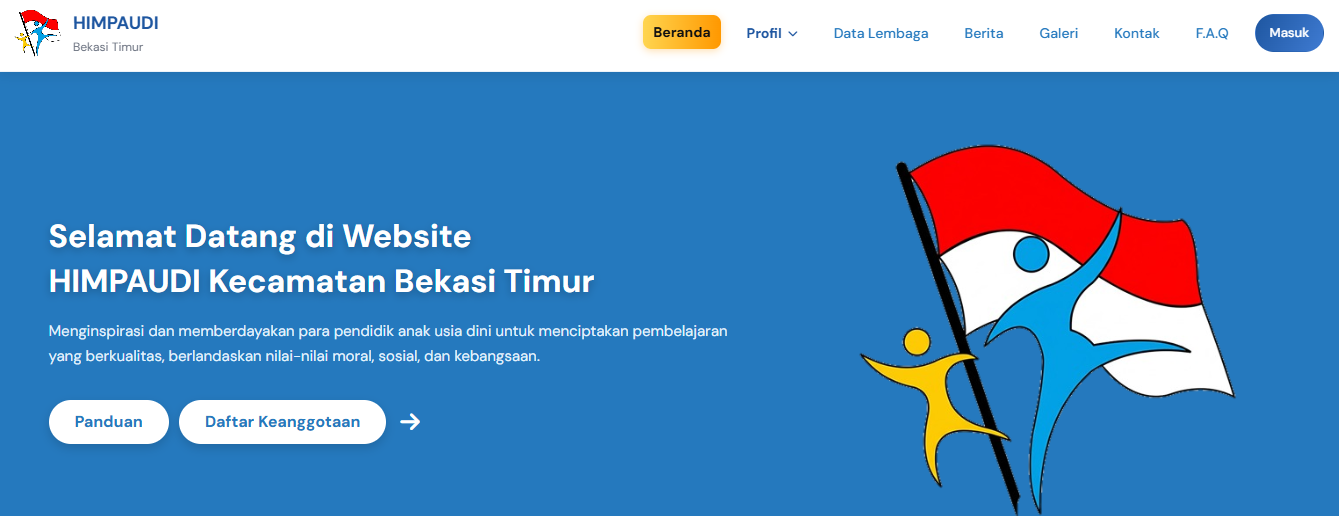 Website HIMPAUDI Kabupaten Bekasi - Sistem Pelaporan PAUD